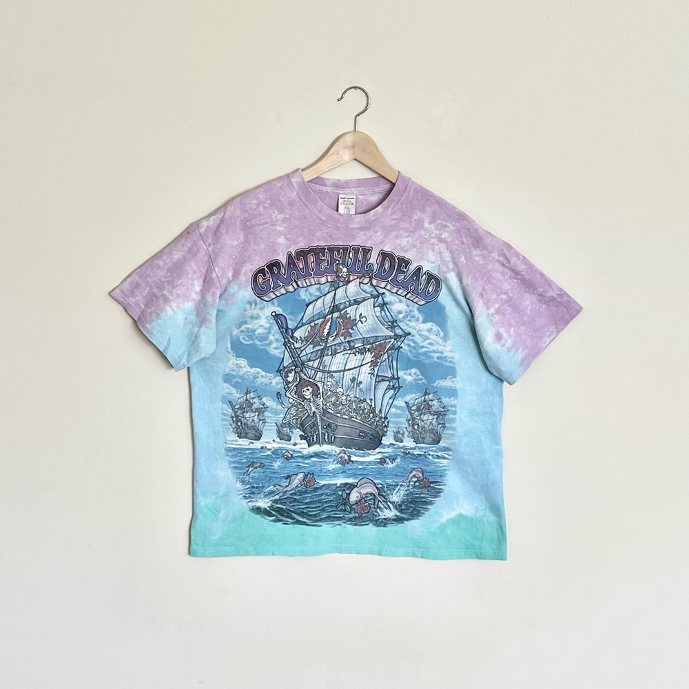 Vintage 2001 Grateful Dead Ship Of Fools Graphic Tie Dye T Shirt Adult Large